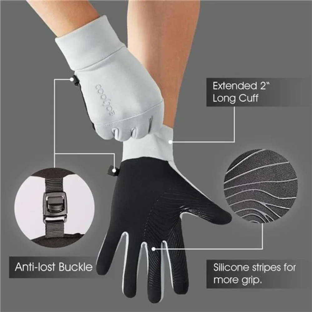 Unisex Touchscreen Winter Gloves Windproof Thermal Warm Gloves, Gray